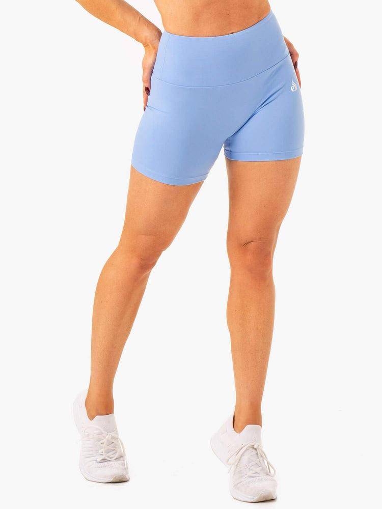 Sky Blue Ryderwear Women Shorts Vital Mid Length Scrunch Women's Shorts | AU2137IS