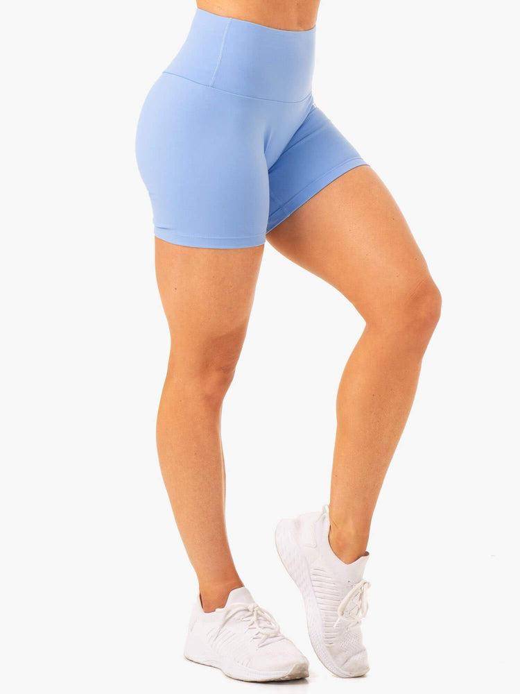 Sky Blue Ryderwear Women Shorts Vital Mid Length Scrunch Women's Shorts | AU2137IS