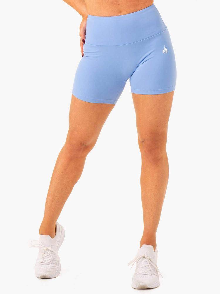 Sky Blue Ryderwear Women Shorts Vital Mid Length Scrunch Women\'s Shorts | AU2137IS