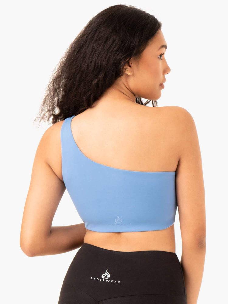 Sky Blue Ryderwear Women Sports Bra Adapt One Shoulder Women's Sports Bra | AU2353NB