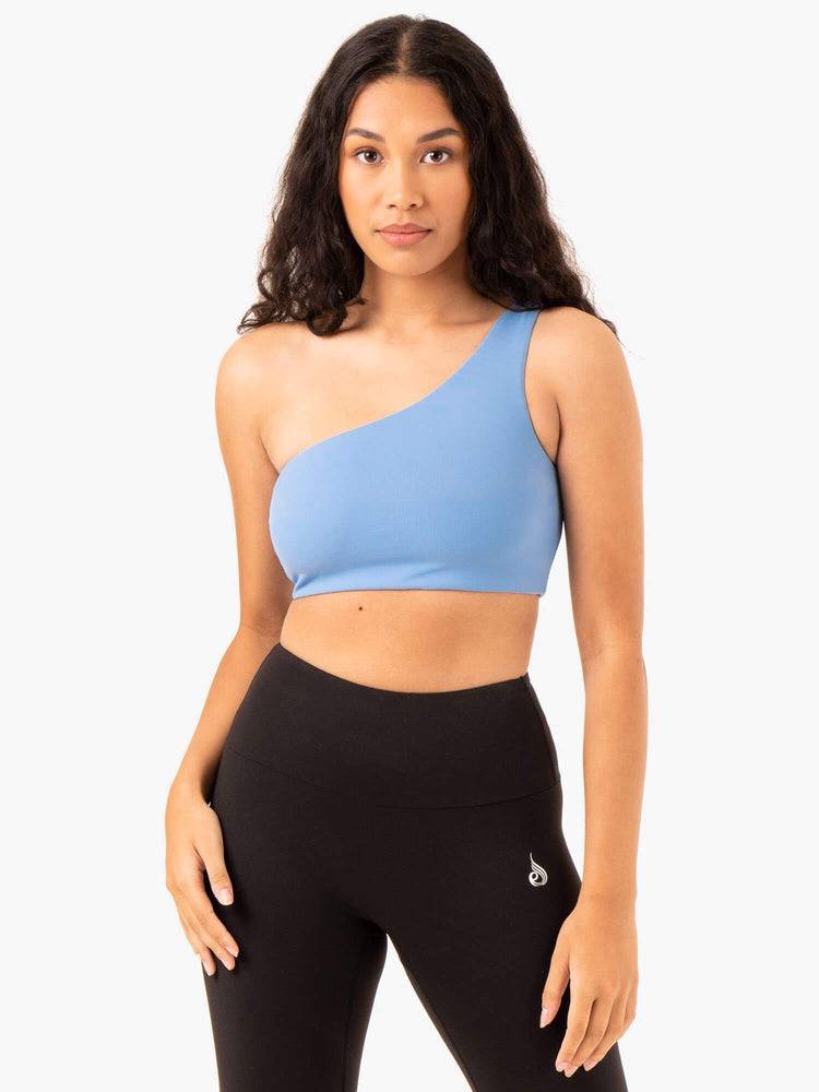 Sky Blue Ryderwear Women Sports Bra Adapt One Shoulder Women\'s Sports Bra | AU2353NB