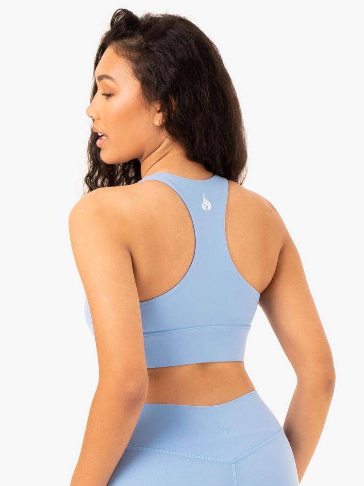 Sky Blue Ryderwear Women Sports Bra Replay Cut Out Women's Sports Bra | AU2312FM