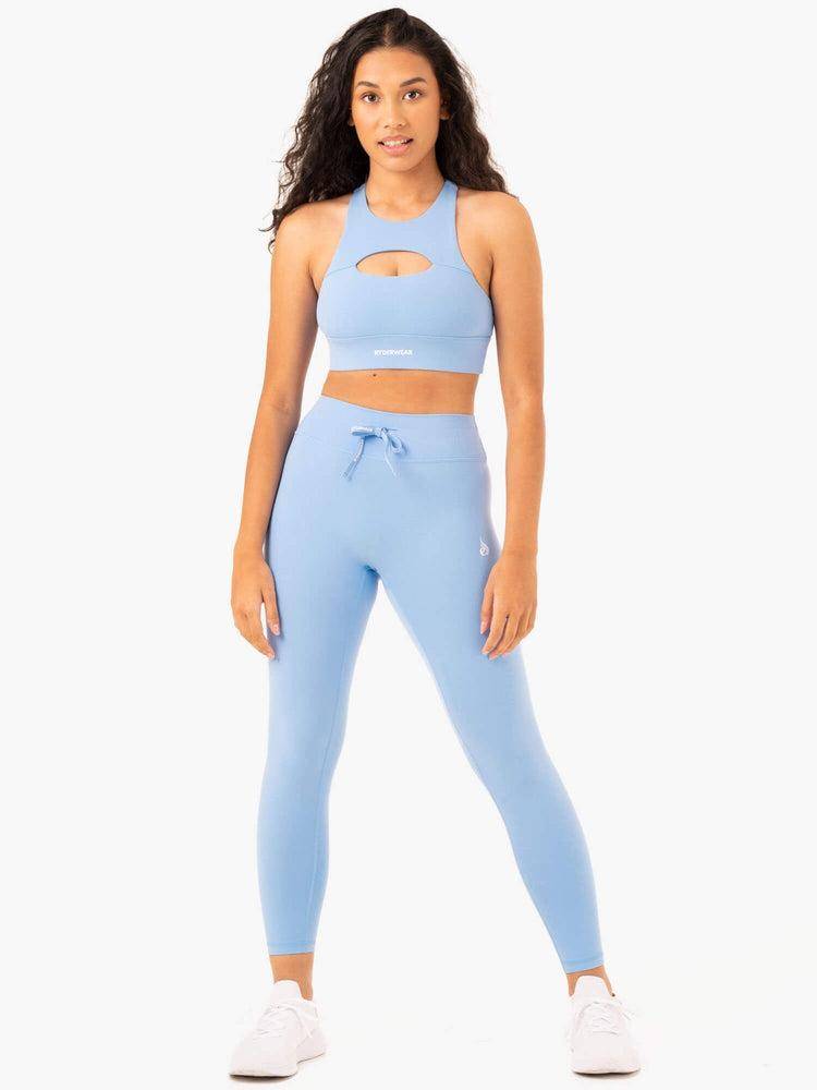 Sky Blue Ryderwear Women Sports Bra Replay Cut Out Women's Sports Bra | AU2312FM