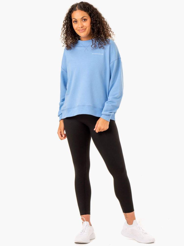 Sky Blue Ryderwear Women Sweaters Recover Lightweight Women's Sweaters | AU2638QZ