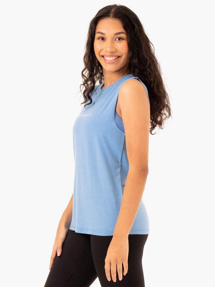 Sky Blue Ryderwear Women Tanks Foundation Muscle Women's Tanks | AU2854HK