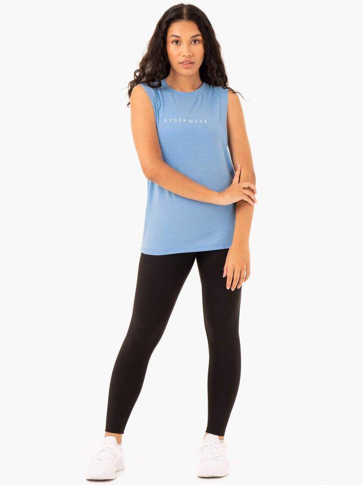 Sky Blue Ryderwear Women Tanks Foundation Muscle Women's Tanks | AU2854HK