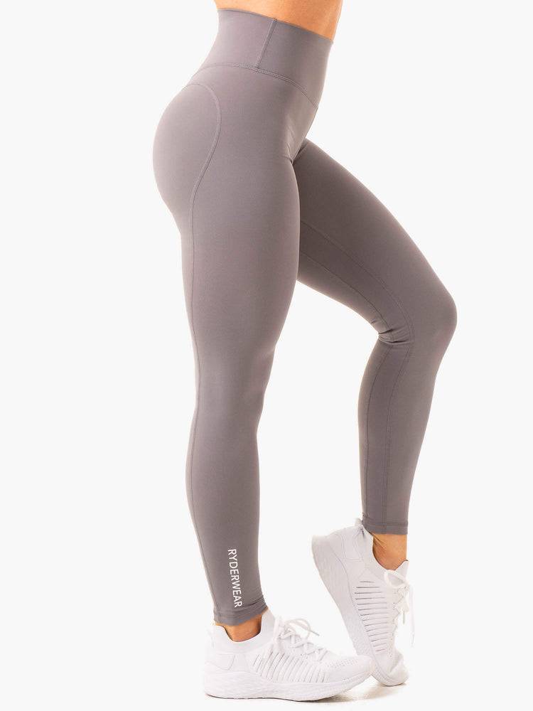 Smoke Grey Ryderwear Women Leggings Frequency High Waisted Women\'s Leggings | AU1832GL