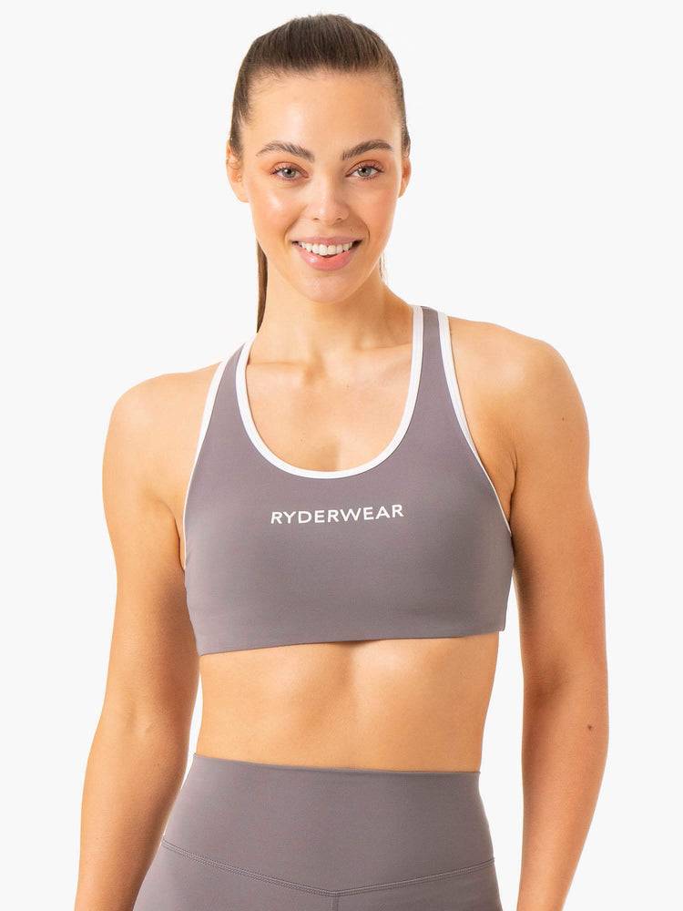 Smoke Grey Ryderwear Women Sports Bra Frequency High Impact Women\'s Sports Bra | AU2253ZG