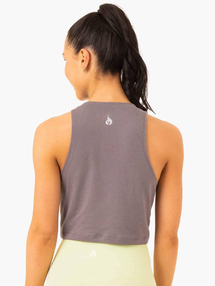 Smoke Grey Ryderwear Women Tanks Frequency Women's Tanks | AU2832LH