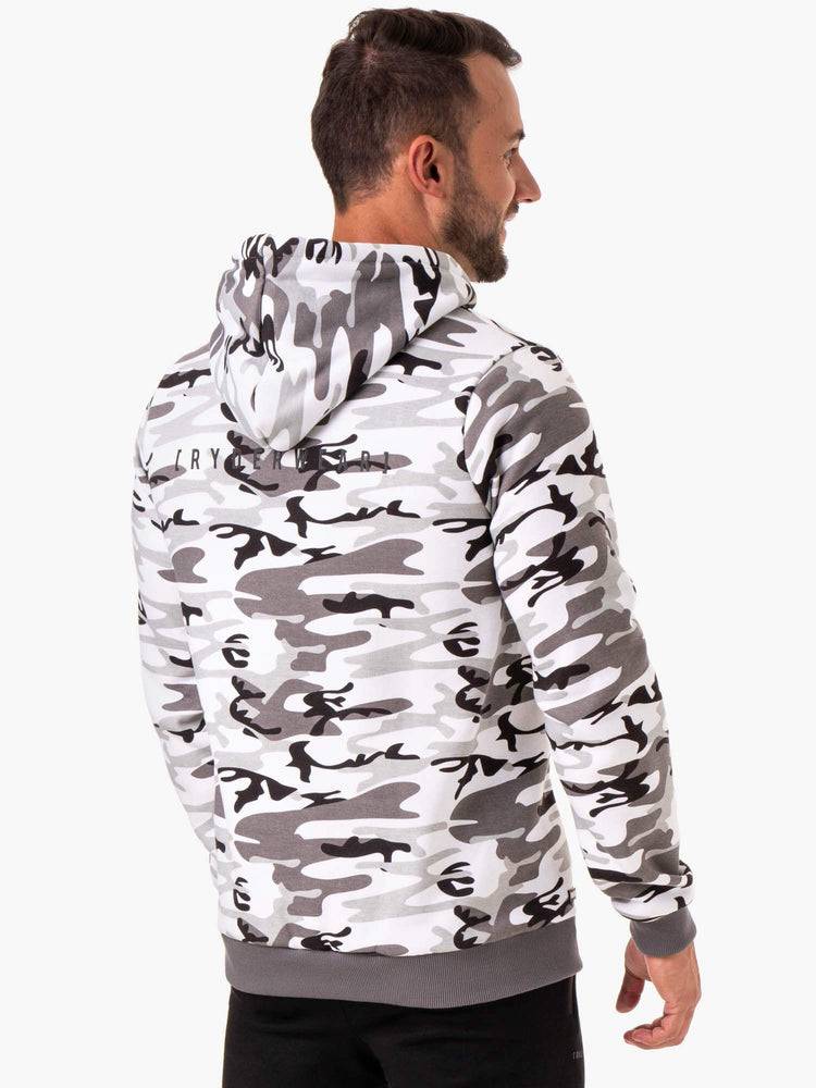 Snow Camo Ryderwear Men Hoodie Camo Tech Pullover Men's Hoodie | AU1457RW