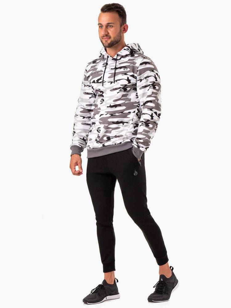 Snow Camo Ryderwear Men Hoodie Camo Tech Pullover Men's Hoodie | AU1457RW