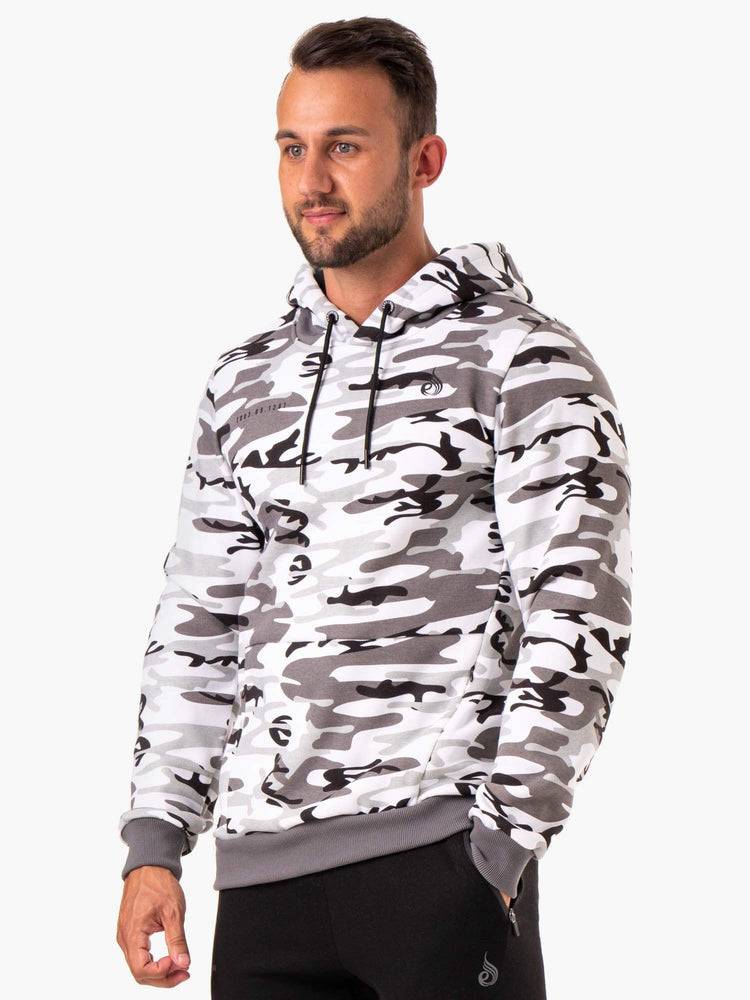 Snow Camo Ryderwear Men Hoodie Camo Tech Pullover Men\'s Hoodie | AU1457RW