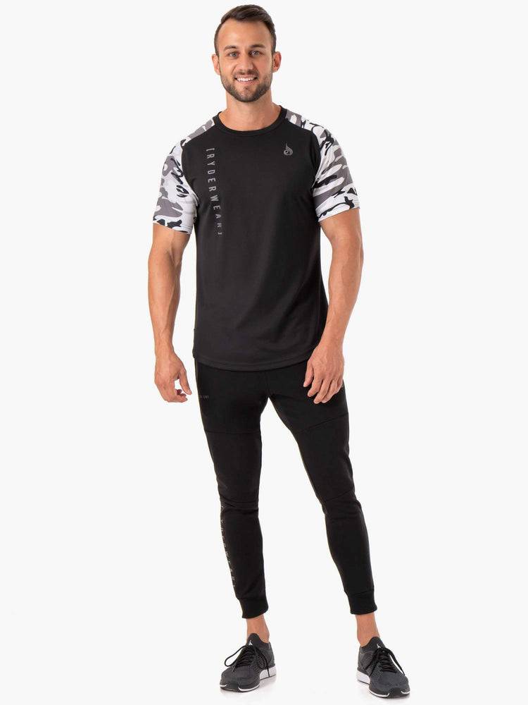 Snow Camo Ryderwear Men T Shirts Camo Tech Mesh Men's T Shirts | AU1210JJ