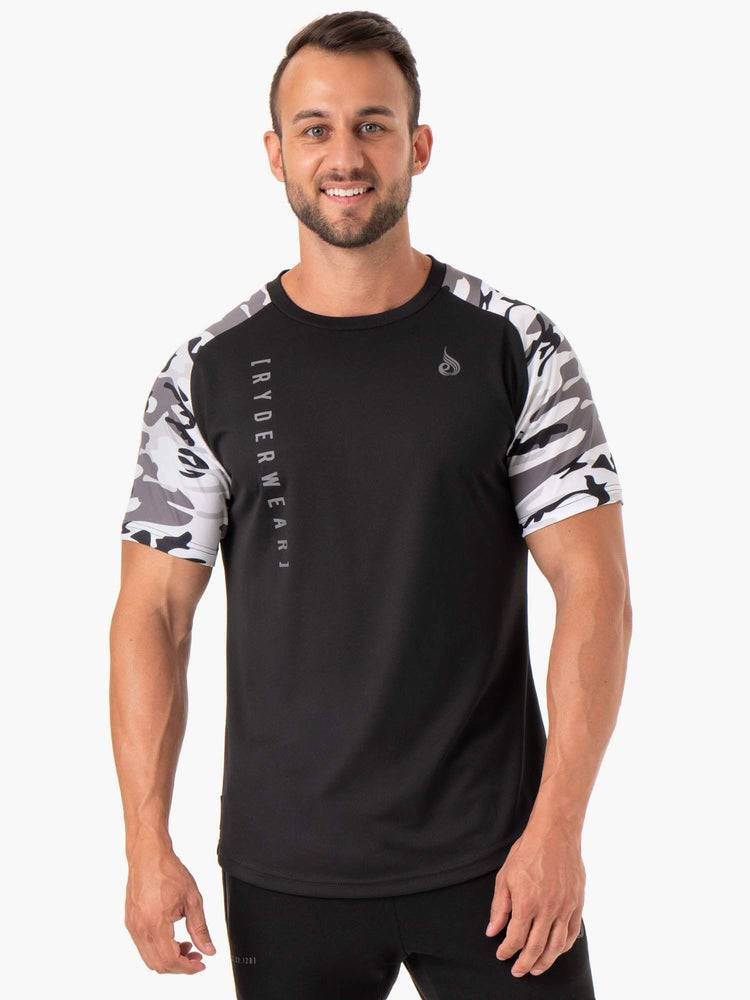 Snow Camo Ryderwear Men T Shirts Camo Tech Mesh Men\'s T Shirts | AU1210JJ