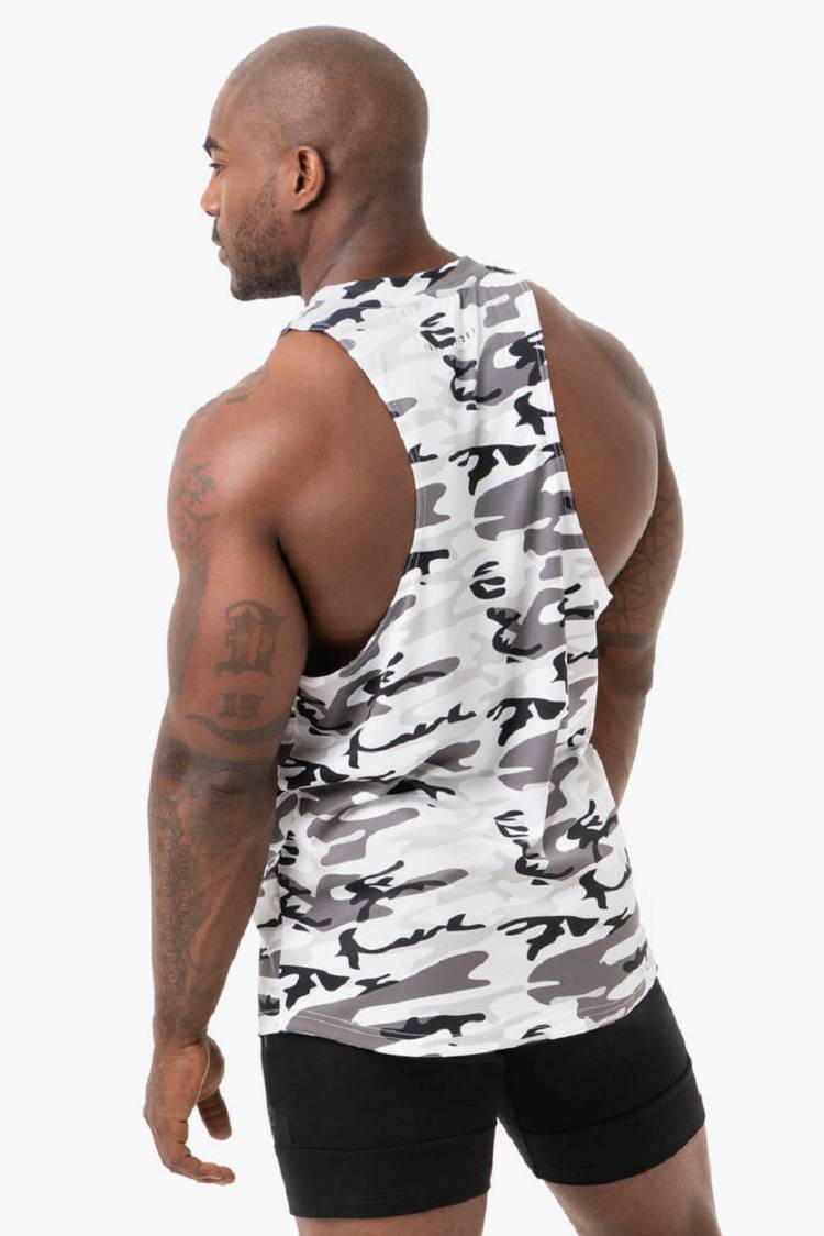 Snow Camo Ryderwear Men Tanks Camo Tech Mesh Baller Tank Men's Tanks | AU1075SO