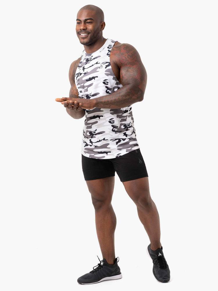 Snow Camo Ryderwear Men Tanks Camo Tech Mesh Baller Tank Men's Tanks | AU1075SO