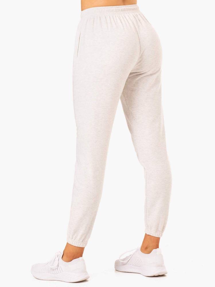 Snow Grey Marl Ryderwear Women Track Pants Off-Duty Fleece Women's Track Pants | AU3046KI