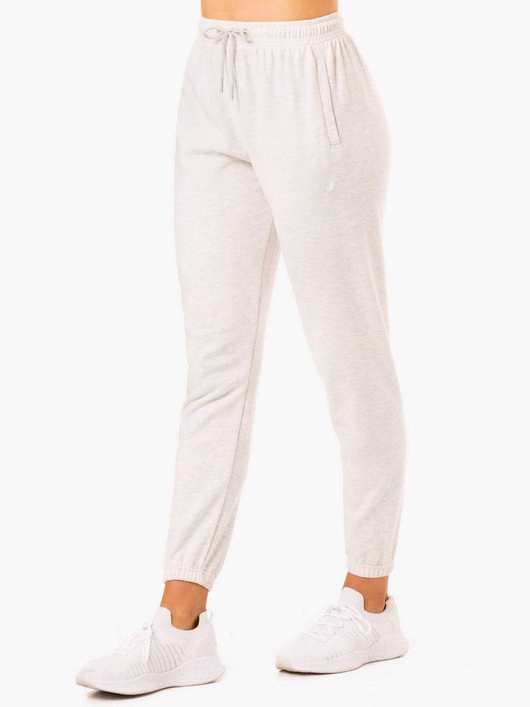 Snow Grey Marl Ryderwear Women Track Pants Off-Duty Fleece Women's Track Pants | AU3046KI