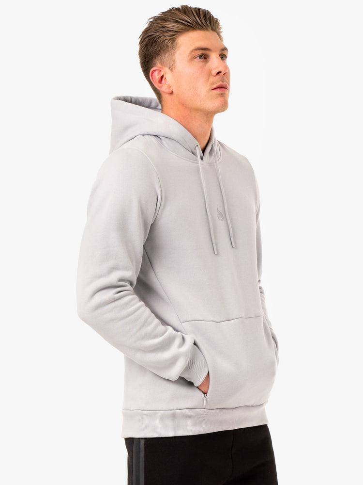 Snow Grey Ryderwear Men Hoodie Restore Pullover Men's Hoodie | AU1487IS