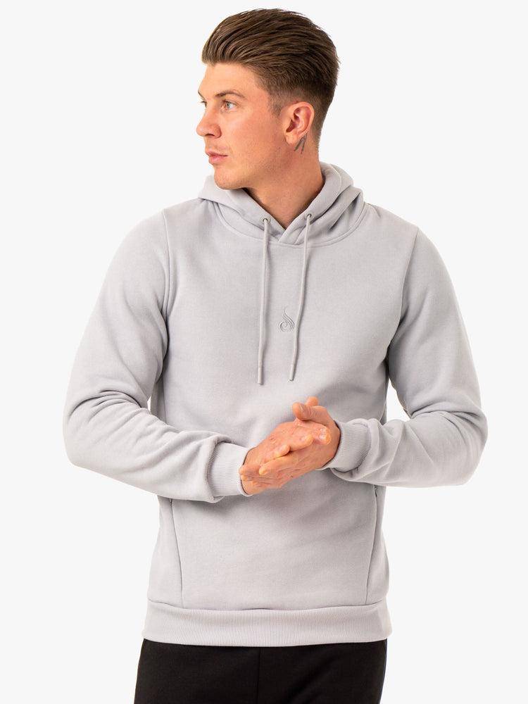 Snow Grey Ryderwear Men Hoodie Restore Pullover Men\'s Hoodie | AU1487IS