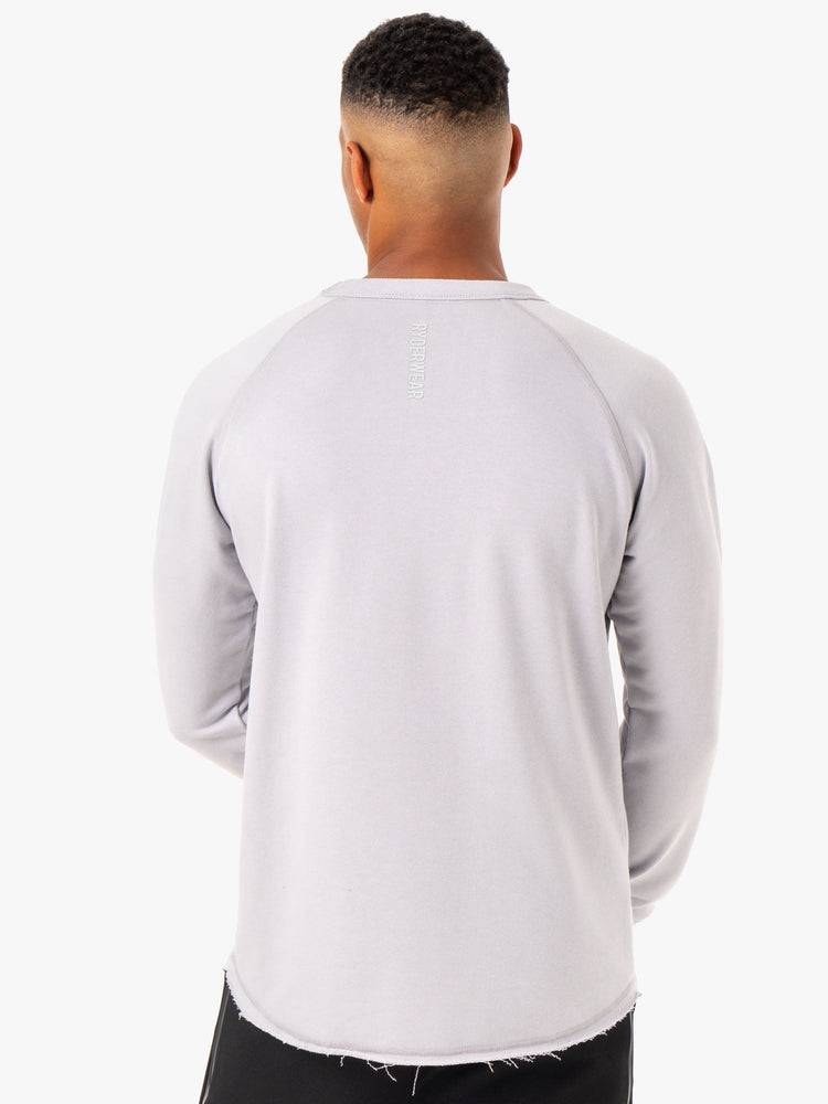 Snow Grey Ryderwear Men Sweaters Restore Crew Neck Men's Sweaters | AU1337FM