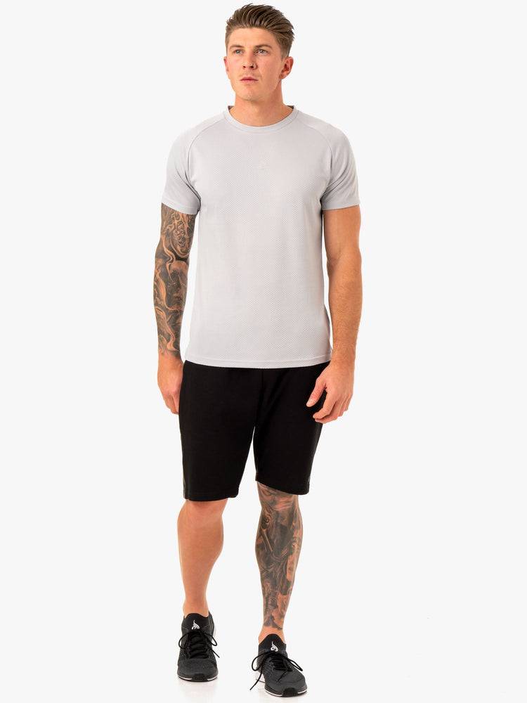 Snow Grey Ryderwear Men T Shirts Enhance Men's T Shirts | AU1221WY