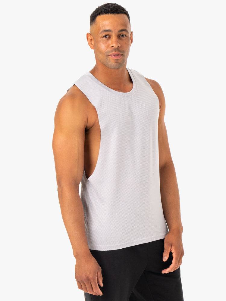 Snow Grey Ryderwear Men Tanks Enhance Baller Tank Men's Tanks | AU1088NB