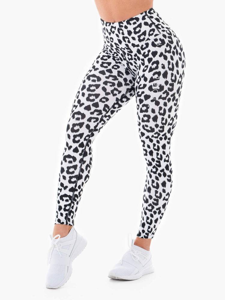 Snow Leopard Ryderwear Women Leggings Instincts Scrunch Bum Women's Leggings | AU1732LH