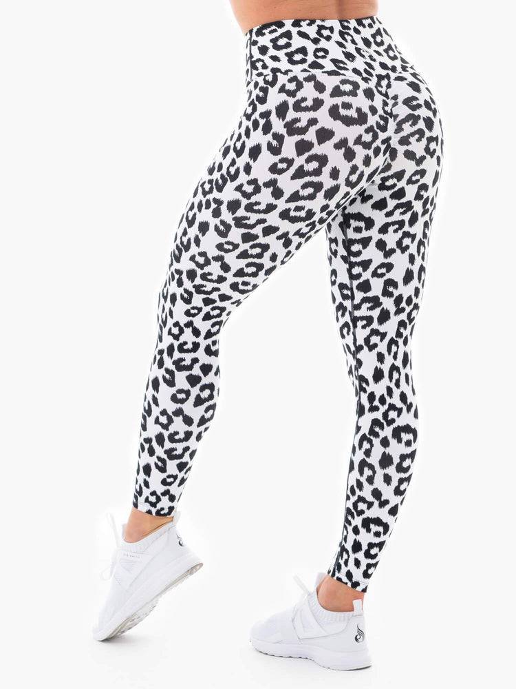 Snow Leopard Ryderwear Women Leggings Instincts Scrunch Bum Women's Leggings | AU1732LH