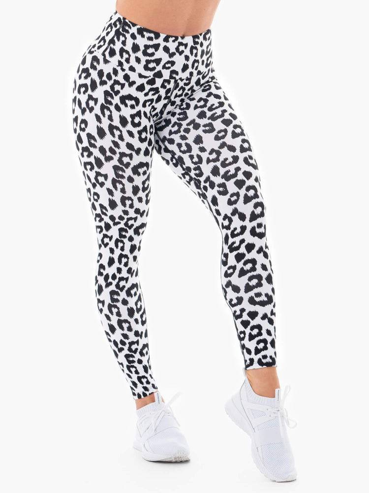 Snow Leopard Ryderwear Women Leggings Instincts Scrunch Bum Women's Leggings | AU1732LH