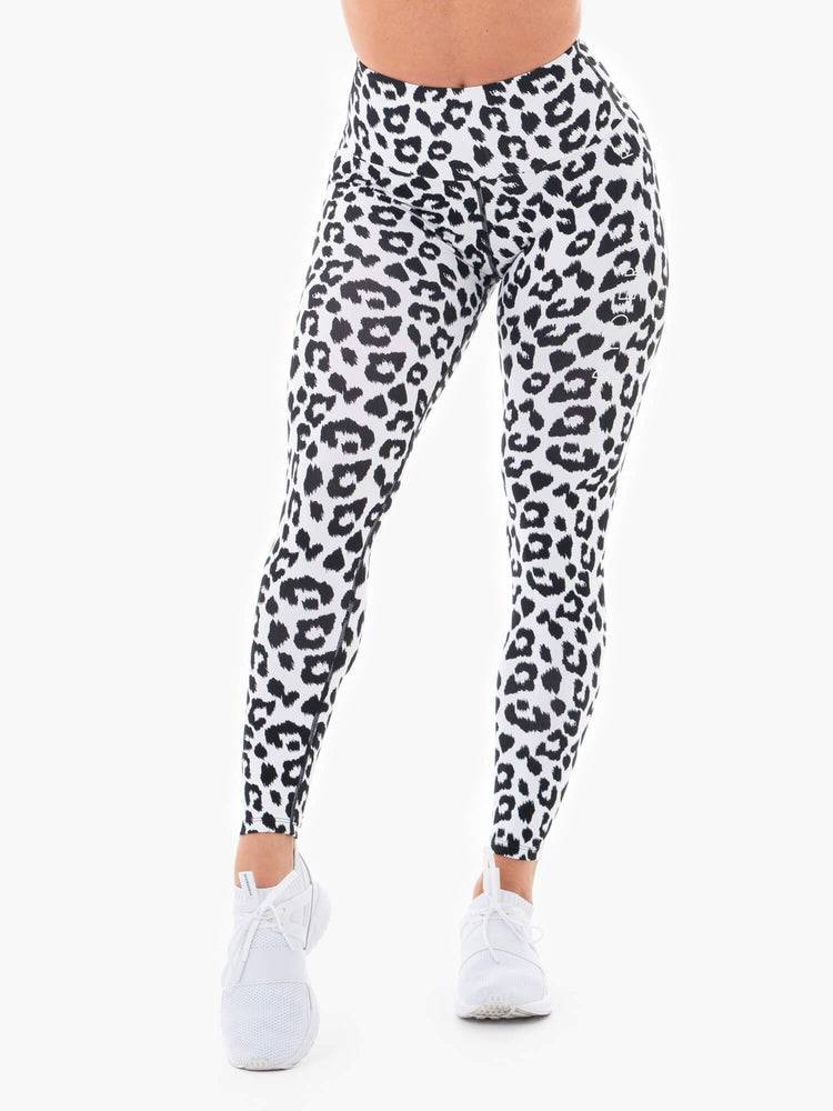 Snow Leopard Ryderwear Women Leggings Instincts Scrunch Bum Women\'s Leggings | AU1732LH