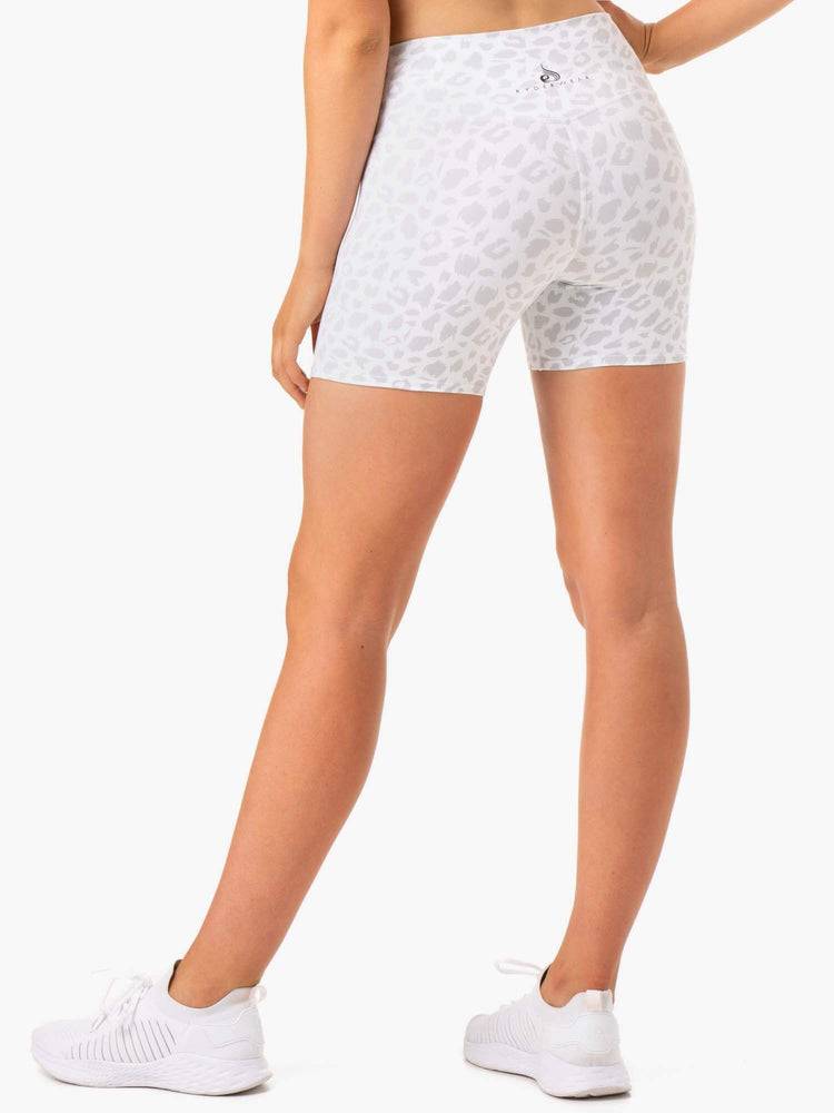 Snow Leopard Ryderwear Women Shorts Amazon High Waisted Women's Shorts | AU1943CE