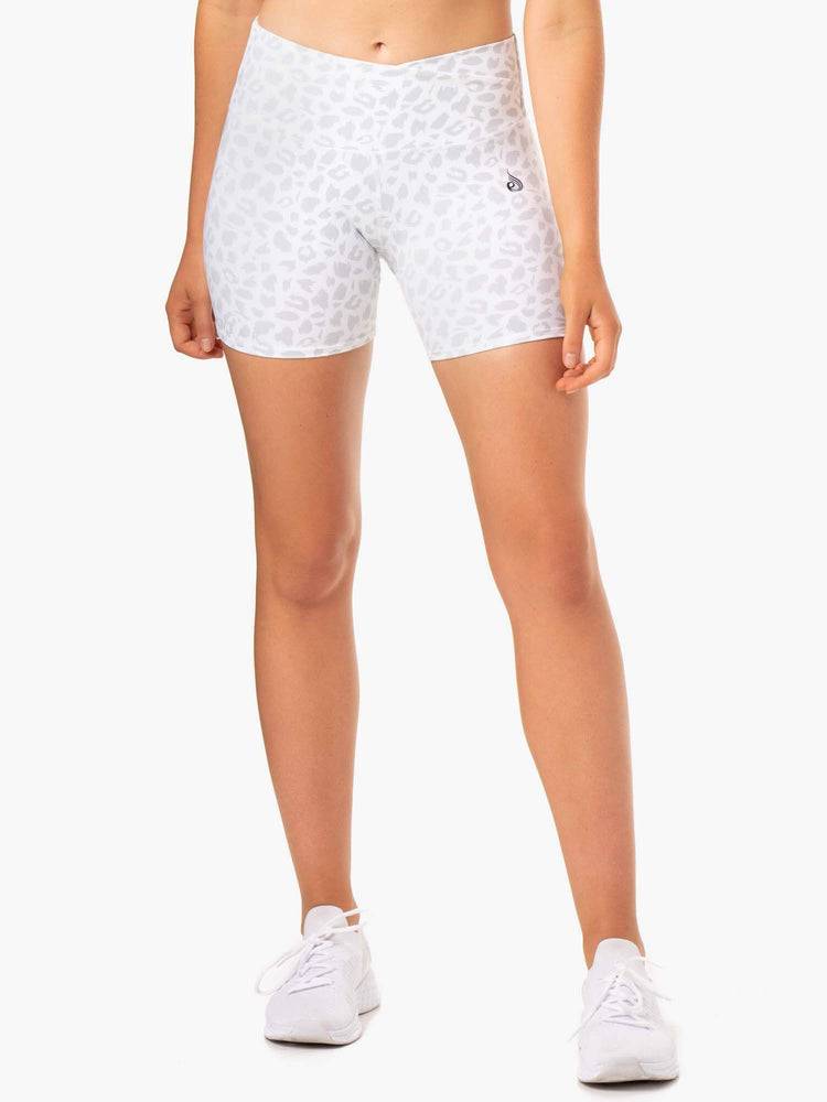 Snow Leopard Ryderwear Women Shorts Amazon High Waisted Women\'s Shorts | AU1943CE