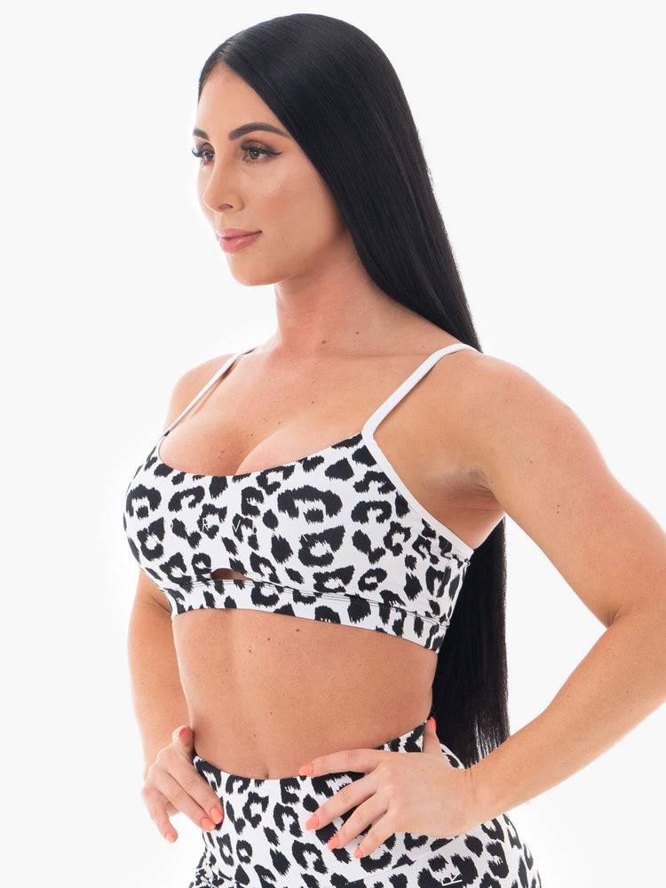 Snow Leopard Ryderwear Women Sports Bra Animal Women's Sports Bra | AU2551OR