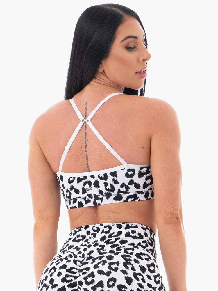 Snow Leopard Ryderwear Women Sports Bra Animal Women's Sports Bra | AU2551OR