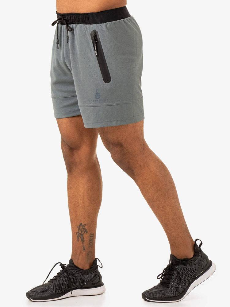 Steel Blue Ryderwear Men Shorts Overdrive Mesh Men's Shorts | AU1395ZG