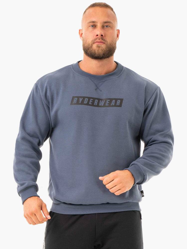 Steel Blue Ryderwear Men Sweaters Force Pullover Men\'s Sweaters | AU1326EX