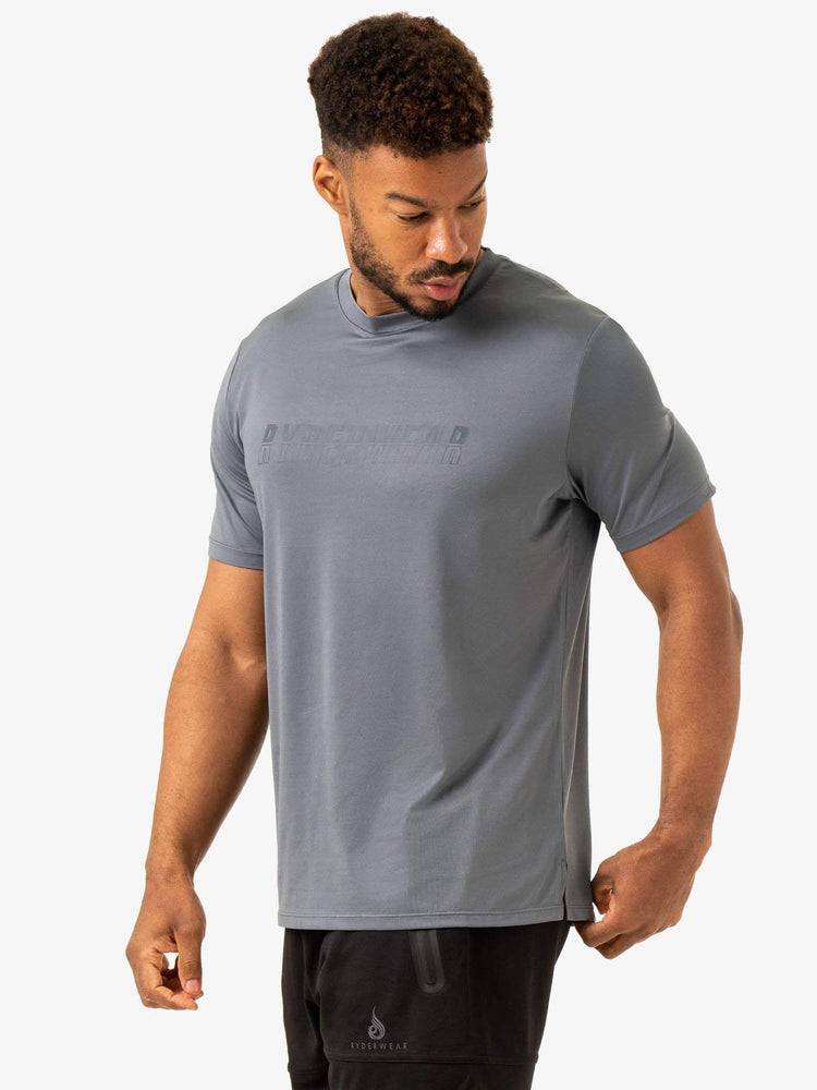 Steel Blue Ryderwear Men T Shirts Overdrive Men's T Shirts | AU1271MA