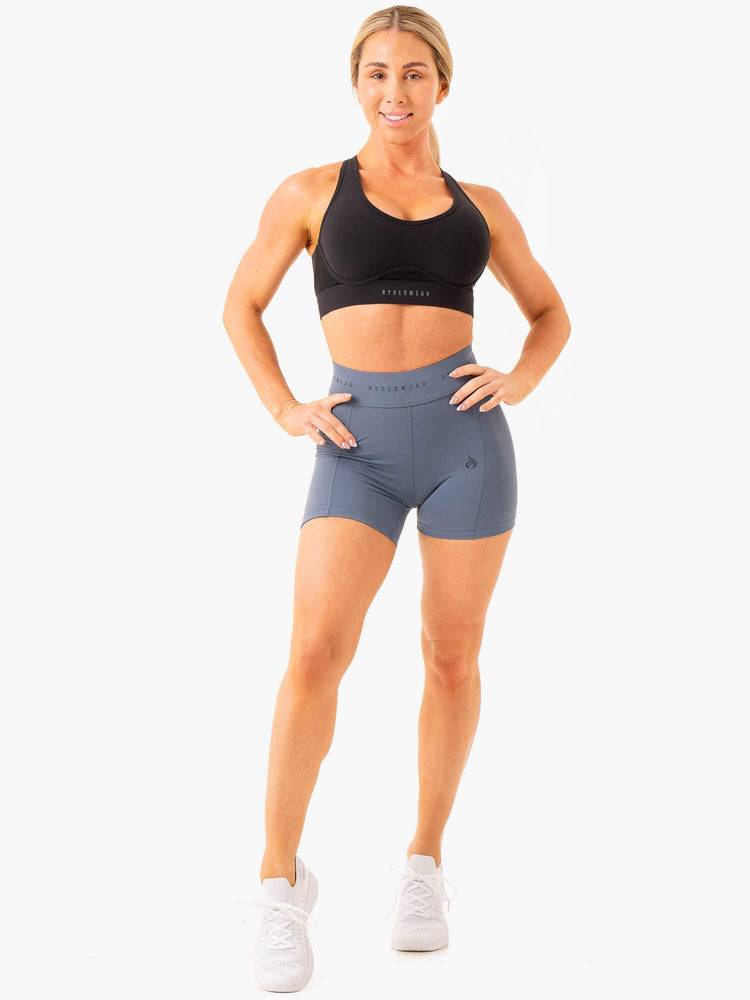 Steel Blue Ryderwear Women Shorts Advance Compression Women's Shorts | AU2108TV