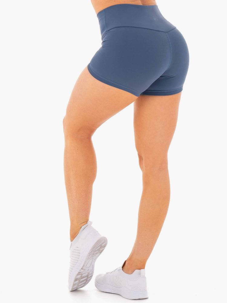 Steel Blue Ryderwear Women Shorts Motion High Waisted Women's Shorts | AU1950EX