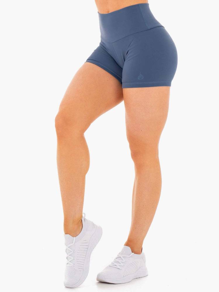 Steel Blue Ryderwear Women Shorts Motion High Waisted Women\'s Shorts | AU1950EX