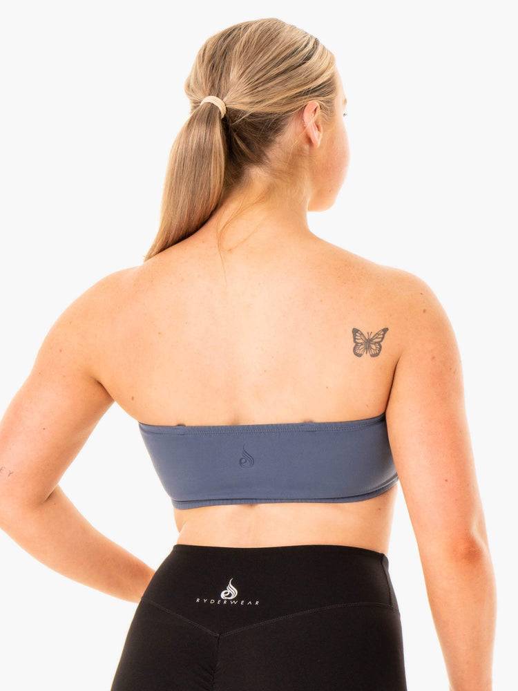 Steel Blue Ryderwear Women Sports Bra Convertible Bandeau Women's Sports Bra | AU2355VD