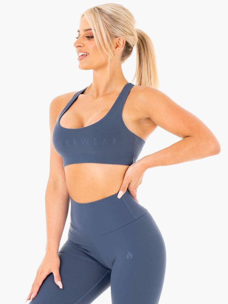 Steel Blue Ryderwear Women Sports Bra Motion Women's Sports Bra | AU2426RW