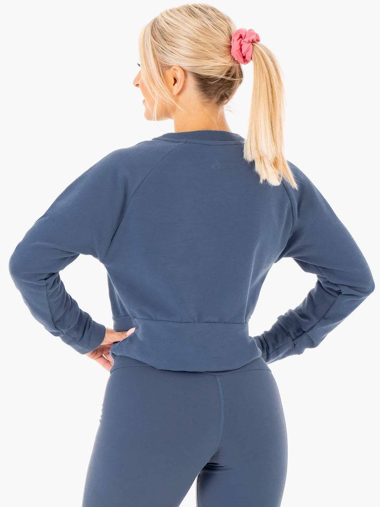 Steel Blue Ryderwear Women Sweaters Motion Women's Sweaters | AU2616CE