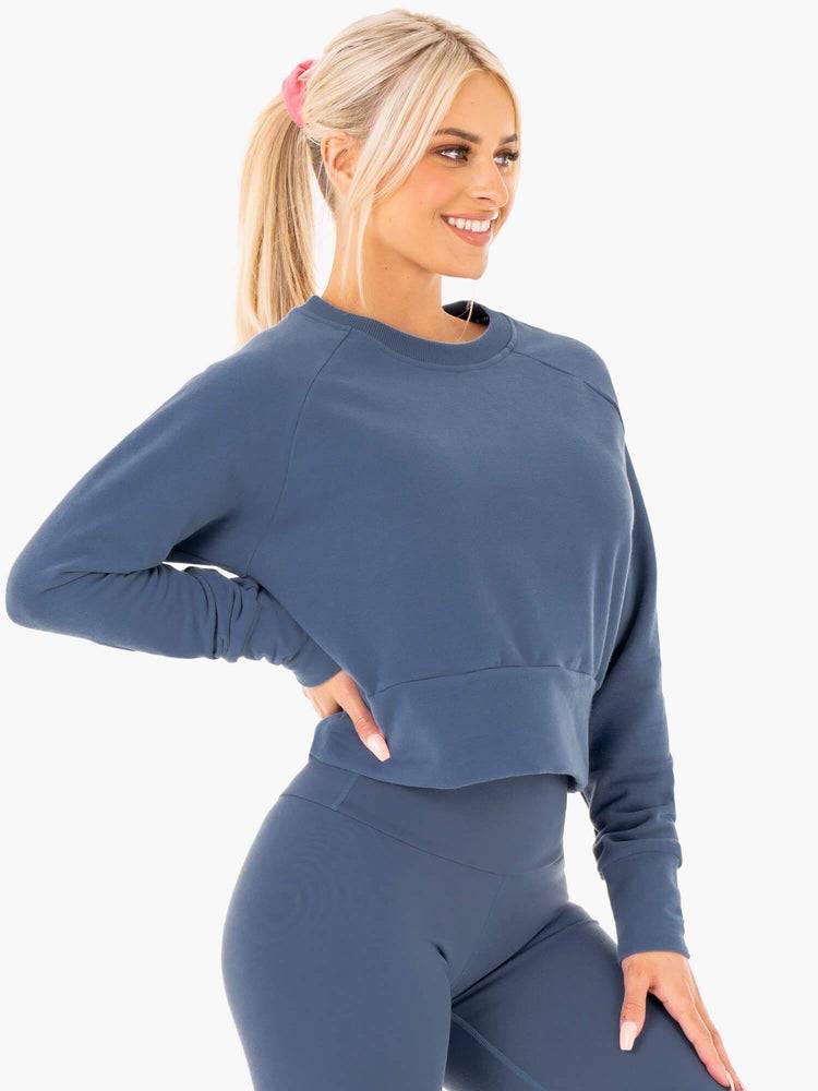 Steel Blue Ryderwear Women Sweaters Motion Women's Sweaters | AU2616CE