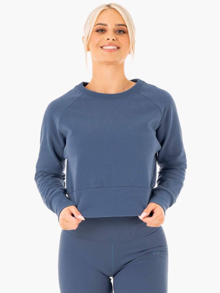 Steel Blue Ryderwear Women Sweaters Motion Women\'s Sweaters | AU2616CE