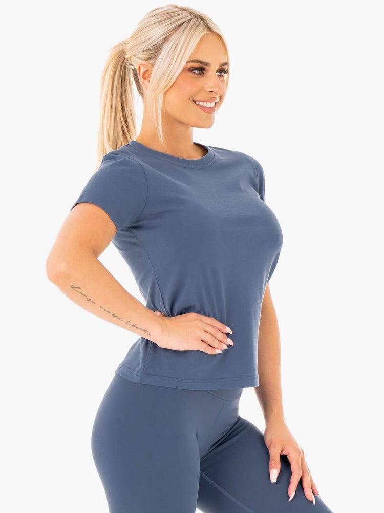 Steel Blue Ryderwear Women T Shirts Motion Women's T Shirts | AU2688XF