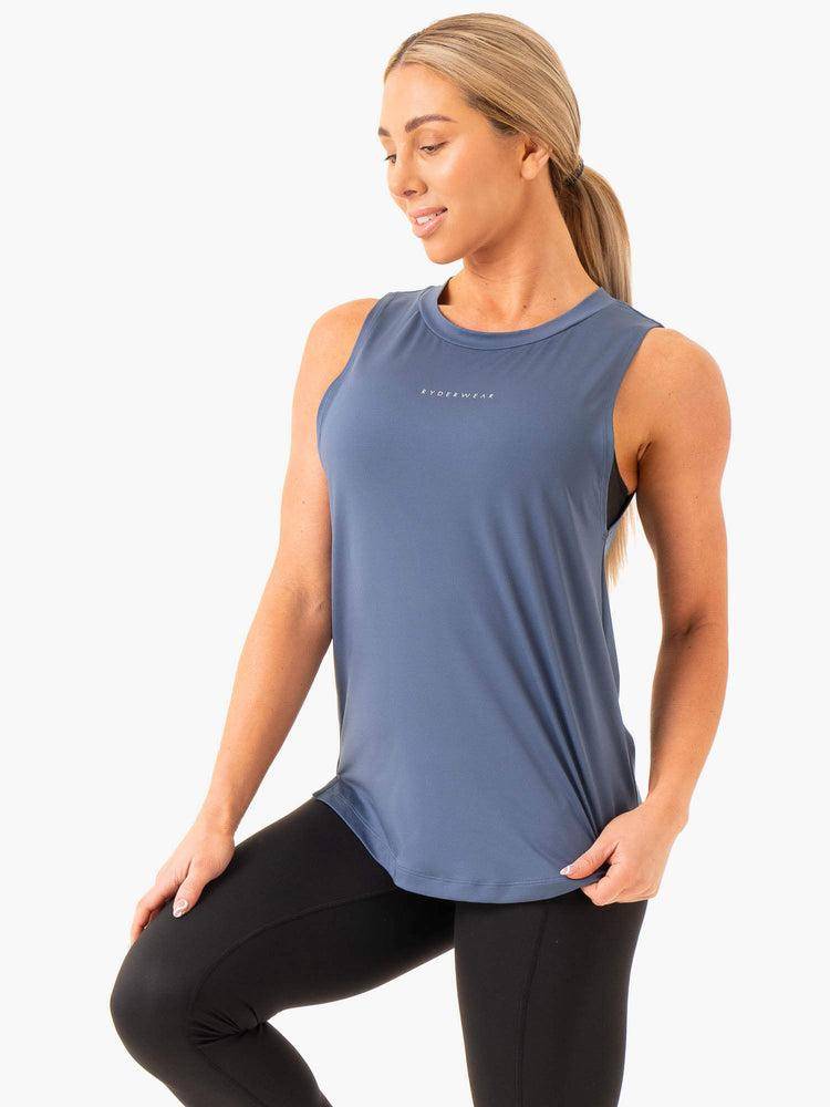 Steel Blue Ryderwear Women Tanks Freedom Training Women's Tanks | AU2834JJ