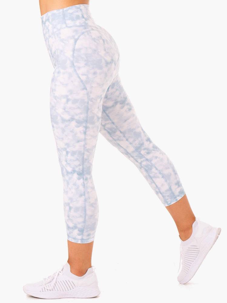 Steel Blue Tie Dye Ryderwear Women Leggings Tie Dye 7/8 Women's Leggings | AU1847RW