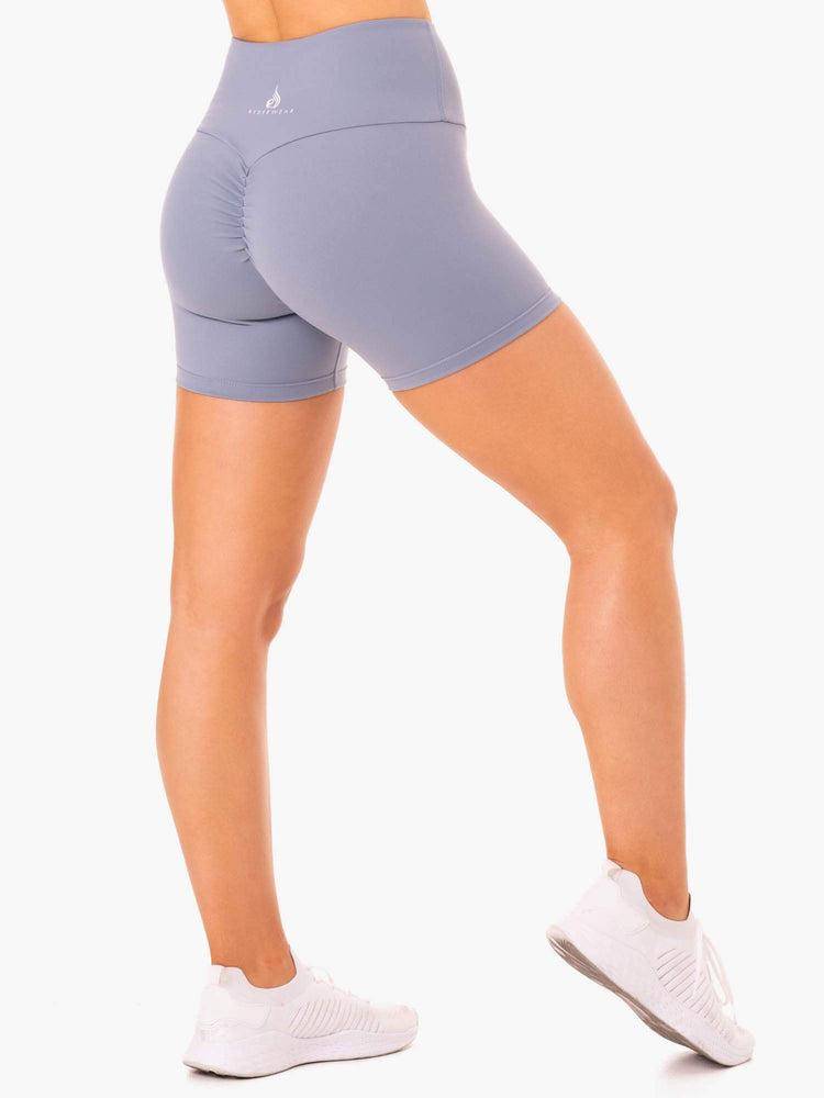 Steel Grey Ryderwear Women Shorts Staples Scrunch Bum Mid Length Women's Shorts | AU2010AP